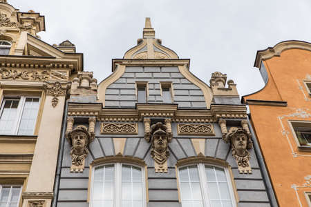 Gdansk, Poland - June, 2019: The Long Lane street in Gdansk. Architecture of the old town in Gdanskのeditorial素材