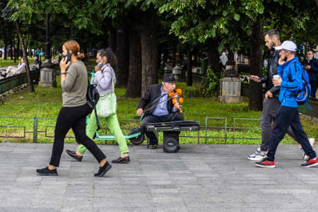 Juny, 2021 - Bucharest, Romania: City in downtown of Bucharest Romania.