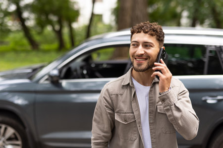 Man talking on the phone while driving