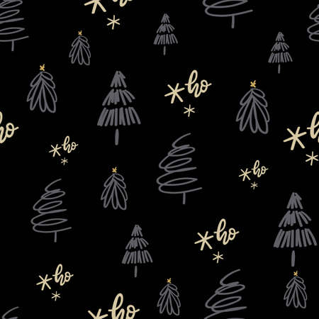 Vector Seamless Christmas Trees repeat pattern. Great for fabric, wallpaper, cards, stationery and moreのイラスト素材