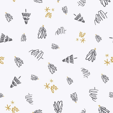 Vector Seamless Christmas Trees repeat pattern. Great for fabric, wallpaper, cards, stationery and moreのイラスト素材