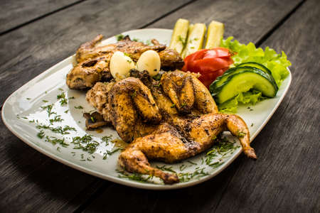 Shashlik with lavash and vegetablesの写真素材