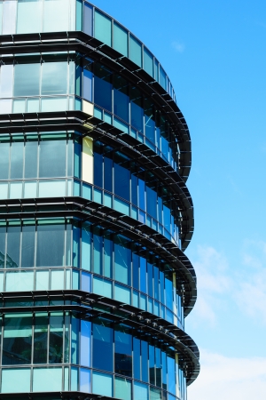 The out side of the beautiful building under the blue sky の写真素材