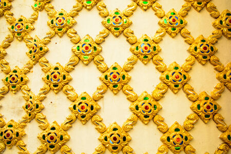 Golden wall at the temple  Beautiful golden background ideal for creating a wallpaper 