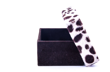 the beautiful black and white empty box ideal for birthday and other presents purposesの写真素材