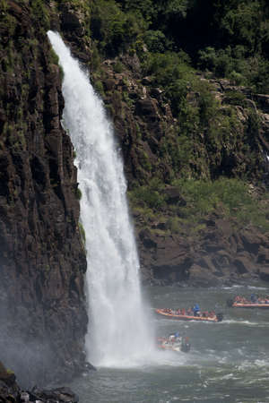 waterfall in iguazu, one of the seven natural wonders of the worldの写真素材