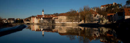 View over  the medieval town of Landsberg am Lech in Bavaria, situated on the Romantische Strasse の写真素材