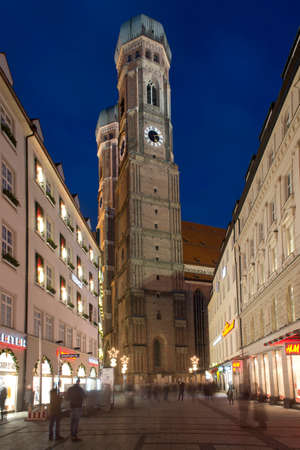 The two tower of the Cathedral of Munich   Frauenkircheのeditorial素材