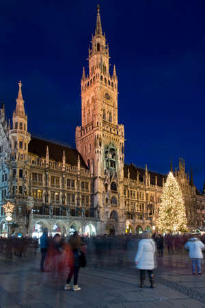 The new town hall of Munich, Bavaria, Germany  Situated in Marienplatz is one of the symbols of Munichのeditorial素材