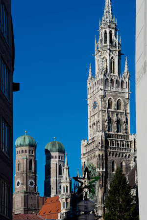 The new town hall of Munich, Bavaria, Germany  Situated in Marienplatz is one of the symbols of Munichの写真素材