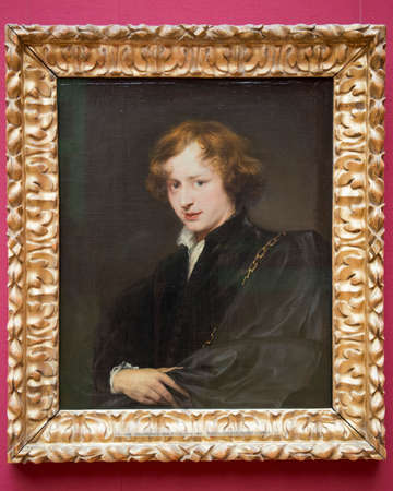 MUNICH - GERMANY - 30 DECEMBER 2013 - Self-portrait painting of Van Dyck at the Alte Pinakothek in Munichのeditorial素材