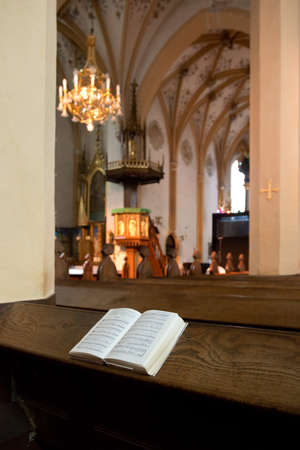 Book of praises in the church of Radovljica, Slovenia