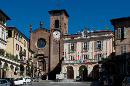 The main square of the village of Moncalieri, near Torino in Piedmont.