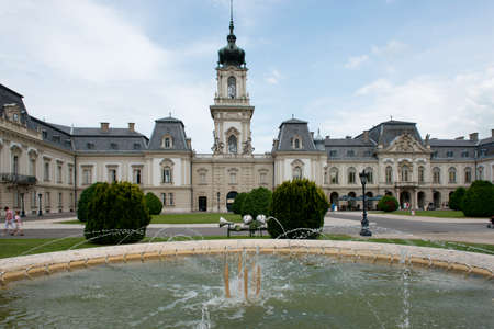 the Festetics Palace, a baroque palace in Keszthely, on the Lake Balaton, Hungaryのeditorial素材
