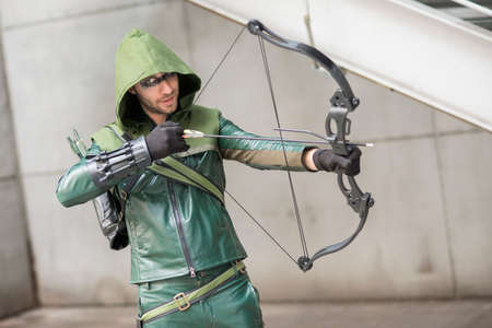 GENOA, ITALY - 25 APRIL 2015 - Unidentified cosplay posing dressed like anime characters