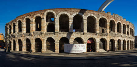 The roman amphitheatre of Verona, also called arena. Famous for its opera festivalの写真素材