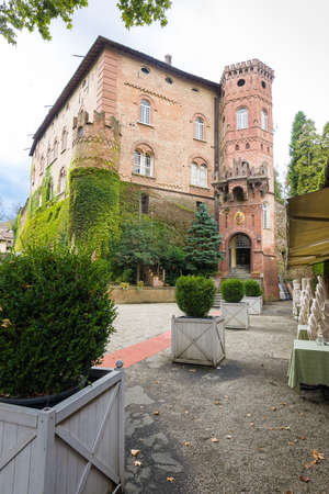 The medieval castle situated in the center of Oviglio, near Alessandria, Piedmont, Italyのeditorial素材