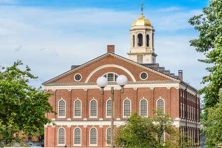 Faneuil Hall Marketplace  on the freedom trail. One of the most important historical buildings in Bostonの写真素材