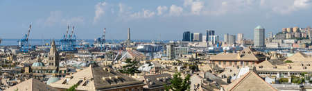 View over the old town of Genoa, from the Spianata Castelletto