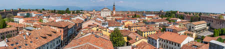 The walled city of Cittadella, medieval village in Venetoの写真素材