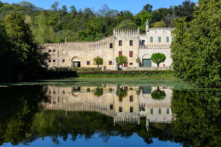 Castello del Catajo is a patrician rural palace near the town of Battaglia Terme, province of Paduaのeditorial素材