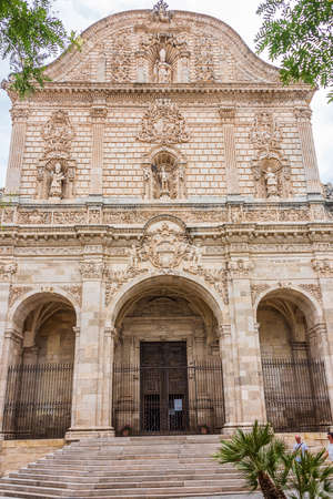 Saint Nicholas Cathedral in Sassari, Sardiniaの写真素材