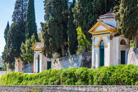 The Seven Churches Sanctuary (Santuario delle Sette Chiese or Via Romana) with paintings by Palma il Giovane in Monselice, Venetoの写真素材