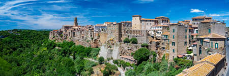 Ancient village of Pitigliano near Grosseto, also known as little Jerusalemの写真素材