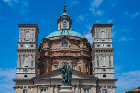 The Santuario Regina Montis Regalis is a monumental church located in Vicoforte, Piedmont, Italy. It is known for having the largest elliptical cupola in the world.の写真素材