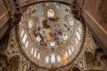 The Santuario Regina Montis Regalis is a monumental church located in Vicoforte, Piedmont, Italy. It is known for having the largest elliptical cupola in the world.のeditorial素材