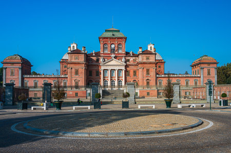 Royal Castle of Racconigi, situated in Piedmont, is part of the World Heritage Site Residences of the Royal House of Savoy.のeditorial素材