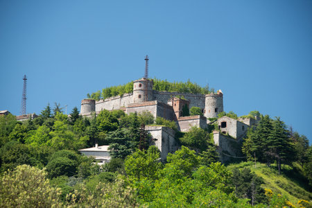forte Sperone is one of the forts on the hills sourrounding Genoa, Italyのeditorial素材