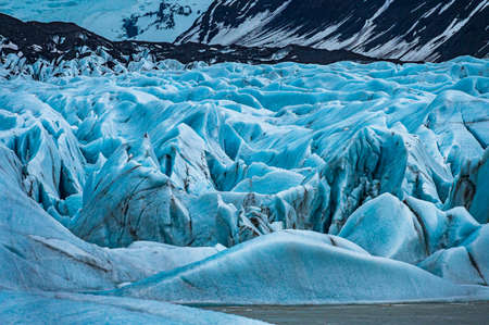 Icebergs coming from Vatnajokull located on the Diamond Beach near Jokulsarlon, in South Icelandの写真素材