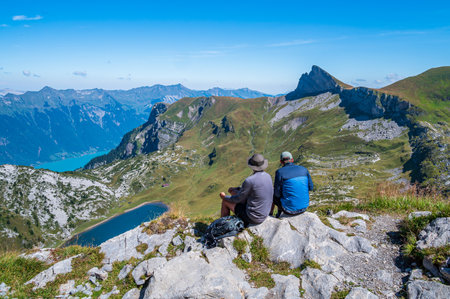 Lake of Sagis Valley at the base of Faulhorn in the Bernese Alps, Switzerland