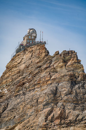 Sphinx Observatory at the top of Jungfraujoch in Grindelwald, Switzerlandのeditorial素材
