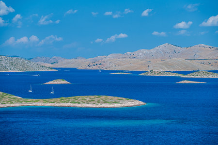 Panoramic view of Kornati islands, Dalmatia, Croatiaの写真素材
