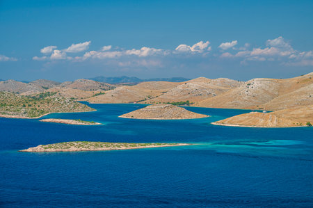 Panoramic view of Kornati islands, Dalmatia, Croatiaの写真素材