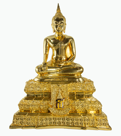 Golden Old Buddha Statueの写真素材