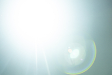 lens flare and bokeh light effectの写真素材