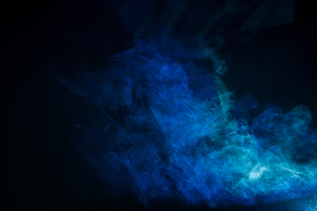 blue smoke abstract backgroundの写真素材