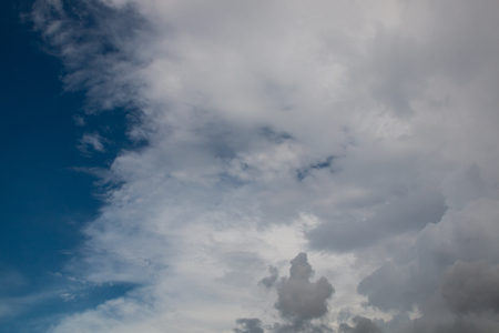 blue sky and white cloudsの写真素材
