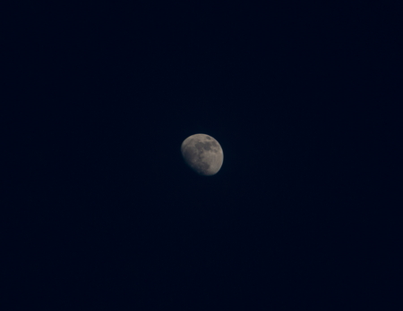 moon on the sky at nightの写真素材