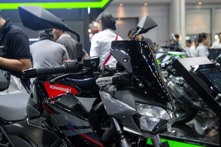 Thailand - Dec , 2018 : close up Kawasaki Z400 SE motorbike presented in motor expo Nonthaburi...