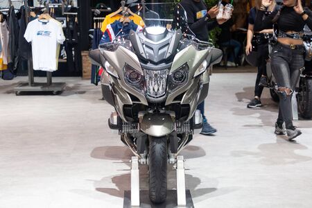 Thailand - Dec , 2018 : front view of BMW R 1200 RT motorbike presented in motor expo Nonthaburi...