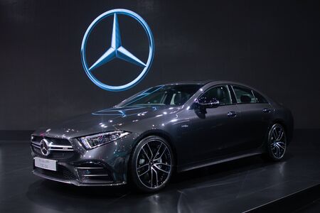 Thailand - Dec , 2018: Mercedes benz AMG CLS 53 luxury sport sedan car high performance in motor...