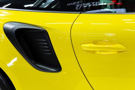 Thailand - April, 2019 : Porsche 911 Carrera S on display at Thailand International Motor Showのeditorial素材