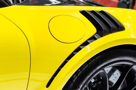 Thailand - April, 2019 : Porsche 911 Carrera S on display at Thailand International Motor Showのeditorial素材