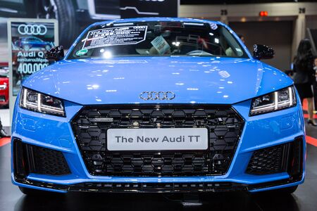 Thailand - April, 2019 : The new Audi TT quattro on display at Thailand International Motor Showのeditorial素材
