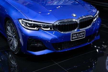 Thailand - April, 2019 : The all-new BMW 3 series on display at Thailand International Motor Showのeditorial素材