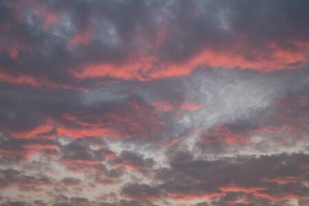 beautiful twilight night sky and big cumulus clouds at sunset evening time . nature landscape...